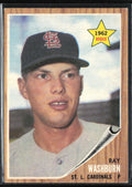 Ray Washburn 1962 Topps RC #19.0 St. Louis Cardinals