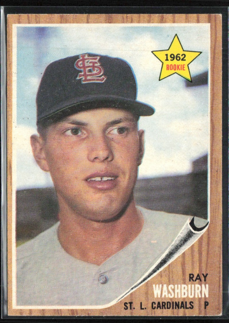 Ray Washburn 1962 Topps RC #19.0 St. Louis Cardinals