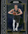Nikola Jokic 2021 Panini Prizm Global Reach #3 Denver Nuggets