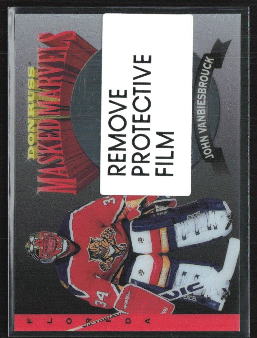 John Vanbiesbrouck 1994 Donruss Masked Marvels #10 Florida Panthers