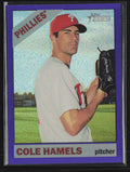 Cole Hamels 2015 Topps Heritage Chrome Purple Refractor #THC-490