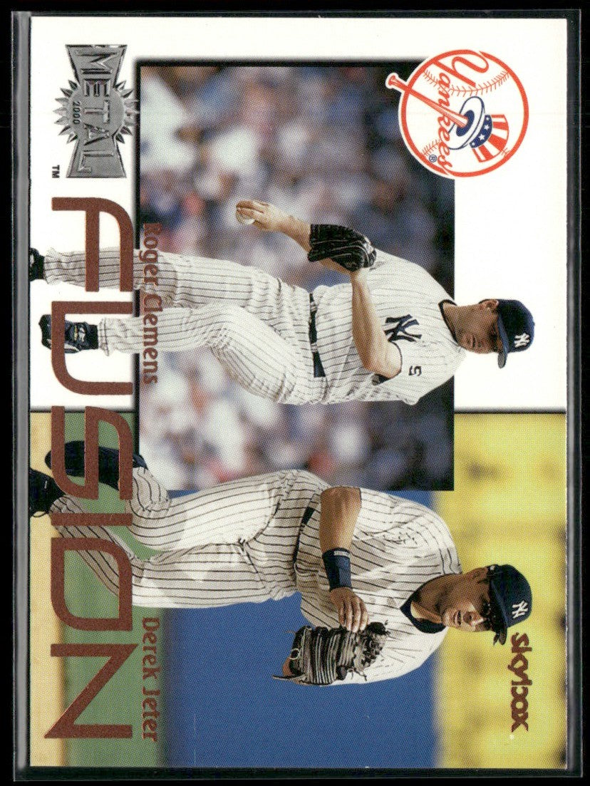 Roger Clemens Derek Jeter 2000 Skybox Metal Fusion #8 New York Yankees