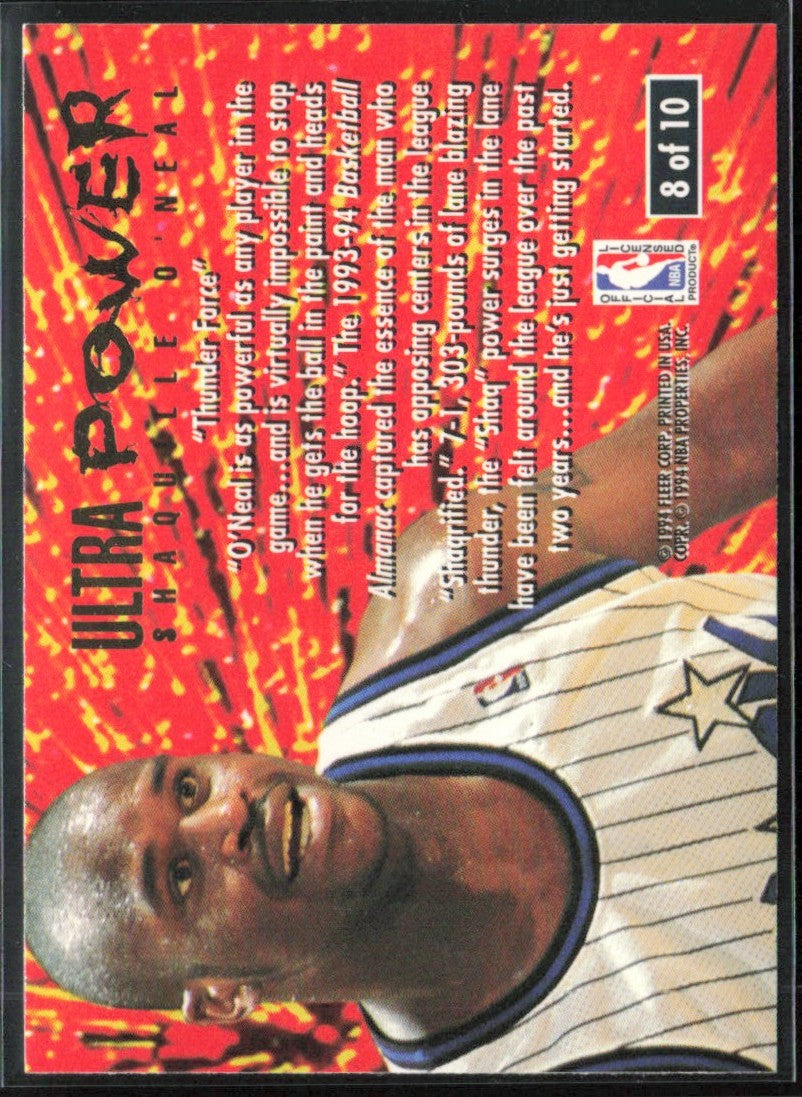 Shaquille O'Neal 1994 Fleer Ultra Power #8 Orlando Magic