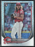 Rhett Lowder 2025 Bowman Chrome Mega Box Mojo Refractor RC #6 Cincinnati Reds