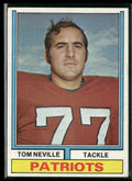 Tom Neville 1974 Topps #77 New England Patriots