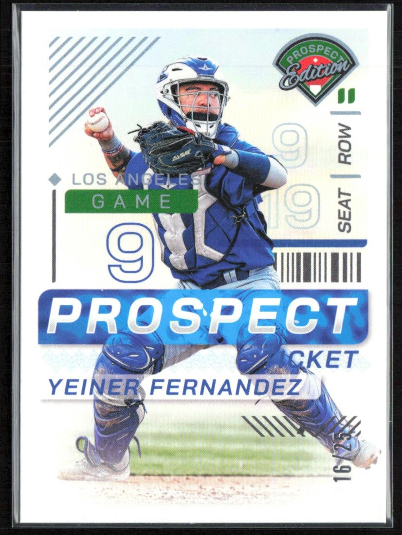 Yeiner Fernandez 2024 Panini Prospect Edition #151 Los Angeles Dodgers
