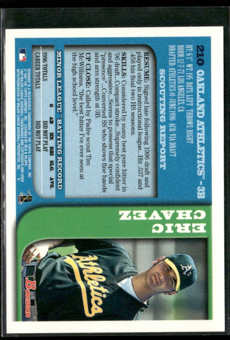 Eric Chavez 1997 Bowman 1st #210 Oakland Athletics