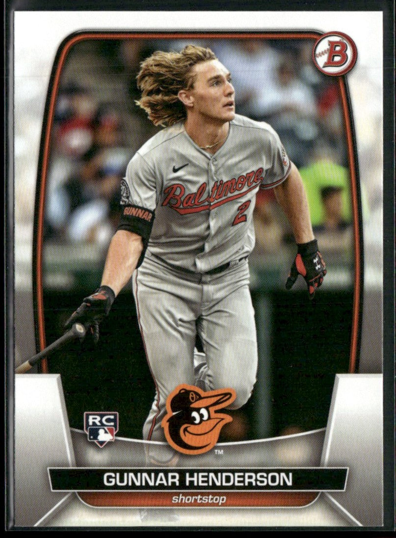 Gunnar Henderson 2023 Bowman RC #65 Baltimore Orioles