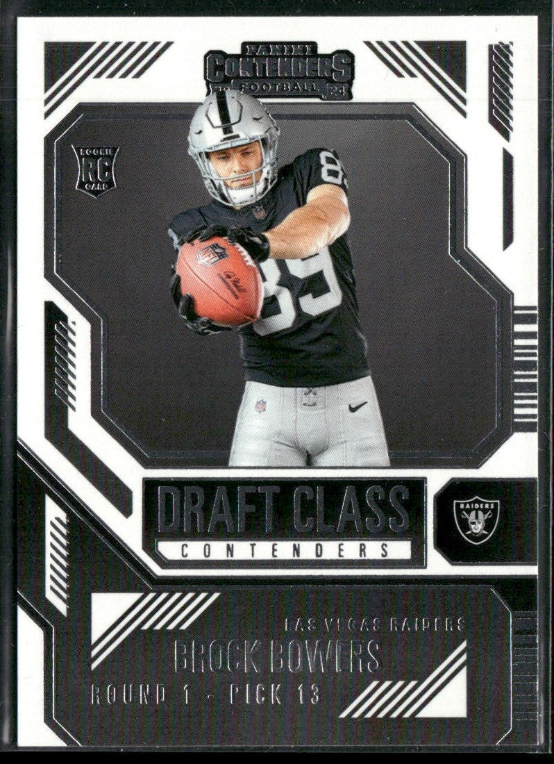 Brock Bowers 2024 Panini Contenders Draft Class RC #7 Las Vegas Raiders