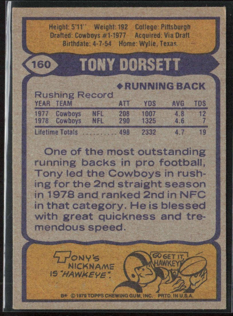 Tony Dorsett 1979 Topps #160 Dallas Cowboys
