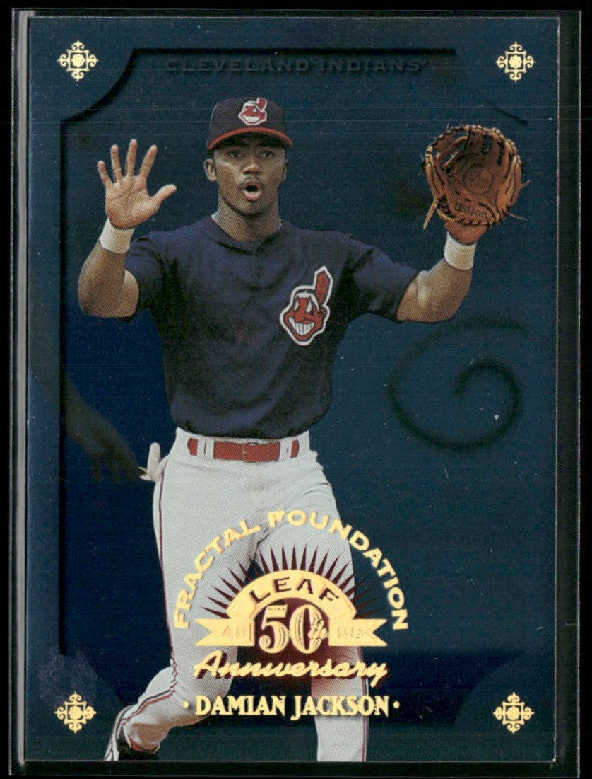 Damian Jackson 1998 Leaf Fractal Foundations /3999 #82 Cleveland Indians