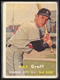 Milt Graff 1957 Topps RC #369 Kansas City Athletics