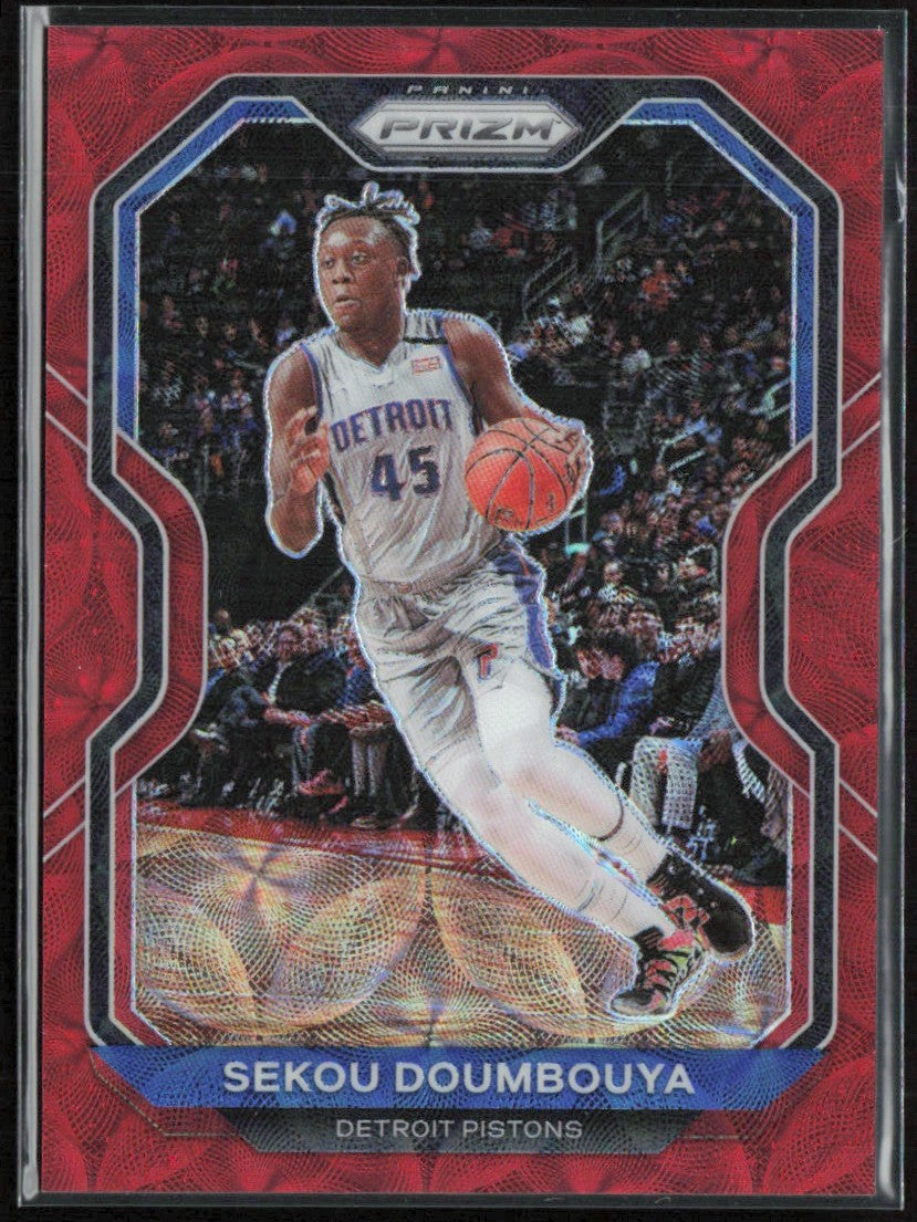 Sekou Doumbouya 2020 Panini Prizm Red Choice /88 #58 Detroit Pistons