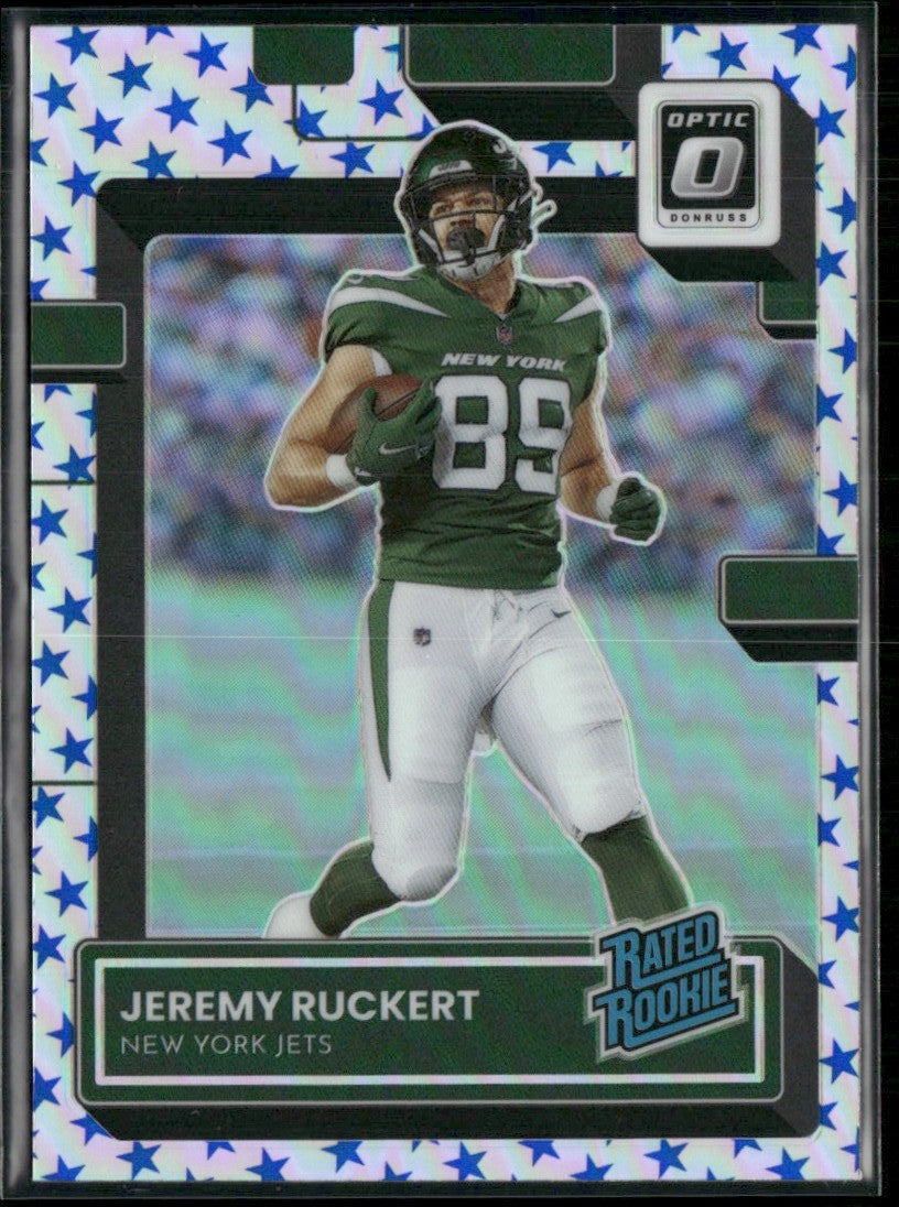 Jeremy Ruckert 2022 Donruss Optic Stars Prizm RC #291 New York Jets