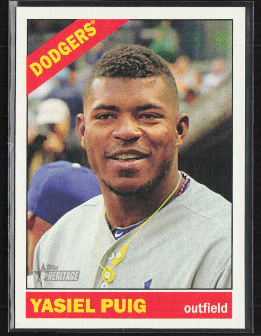 Yasiel Puig 2015 Topps Heritage SP #450 Los Angeles Dodgers