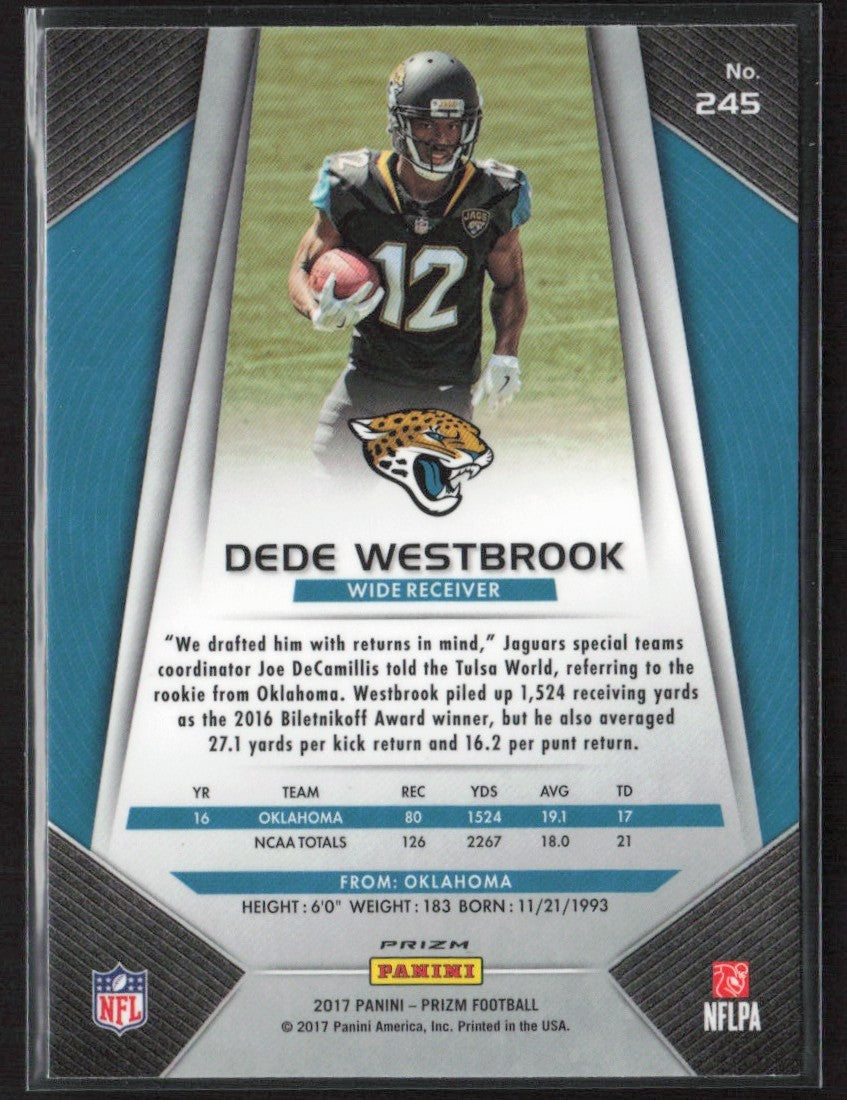 Dede Westbrook 2017 Panini Prizm Silver RC #245 Jacksonville Jaguars