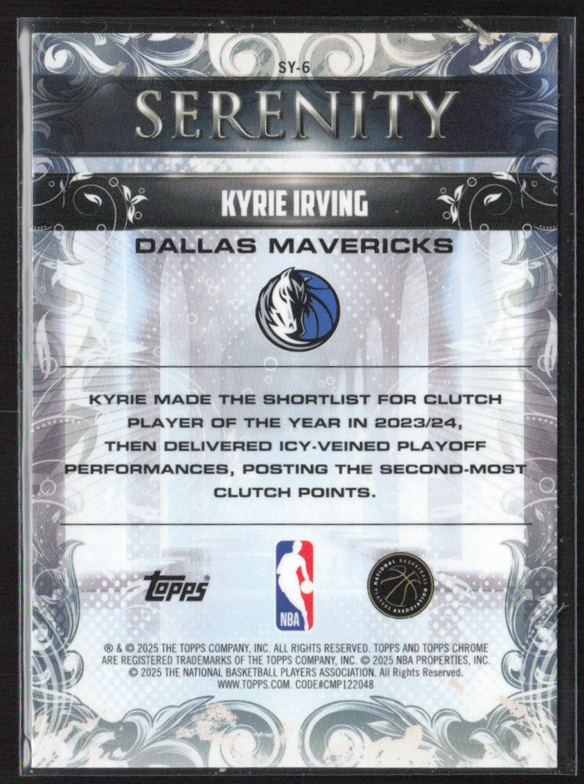 Kyrie Irving 2025 Topps Chrome Serenity #SY-6 Dallas Mavericks
