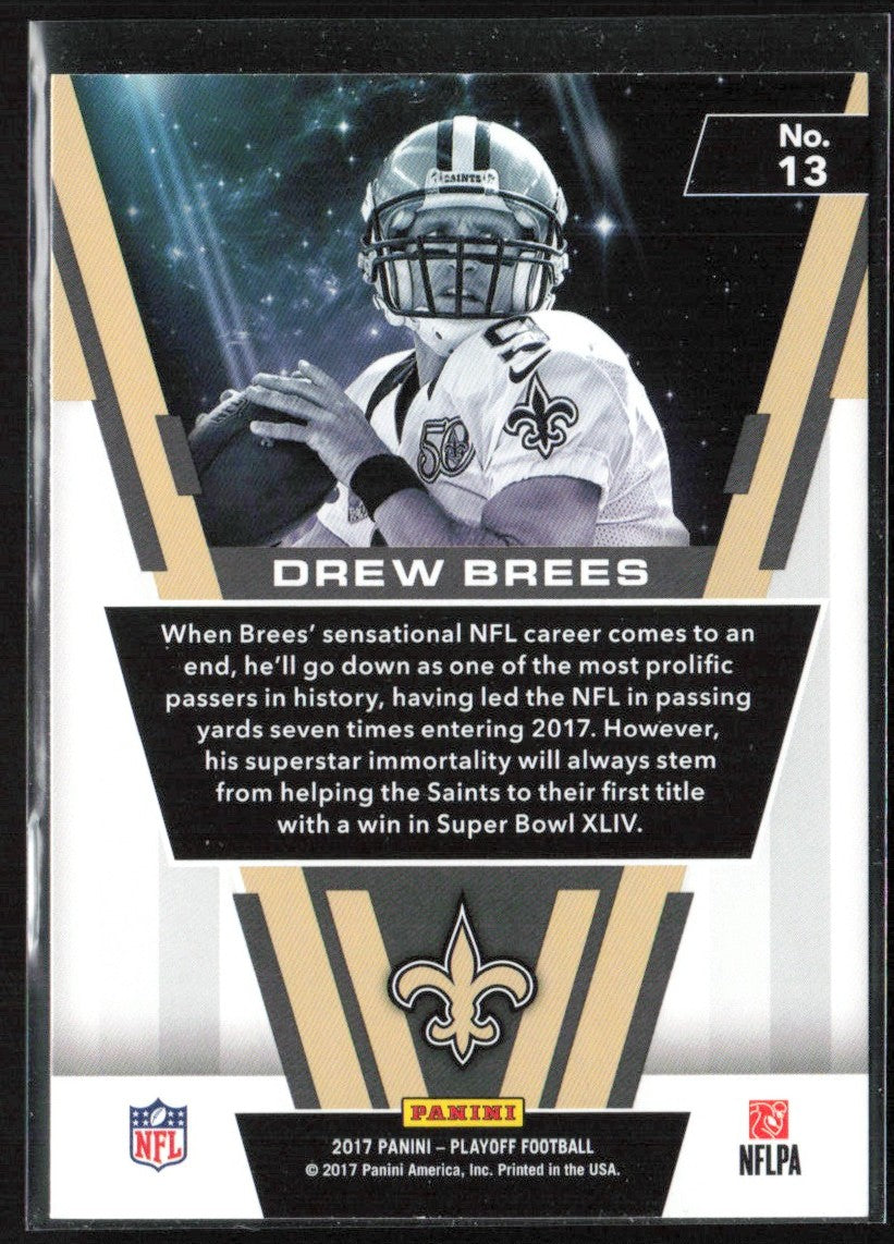 Drew Brees 2017 Panini Playoff Star Gazing #13 New Orleans Saints