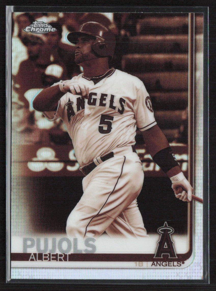 Albert Pujols 2019 Topps Chrome Sepia Refractor #27 Los Angeles Angels