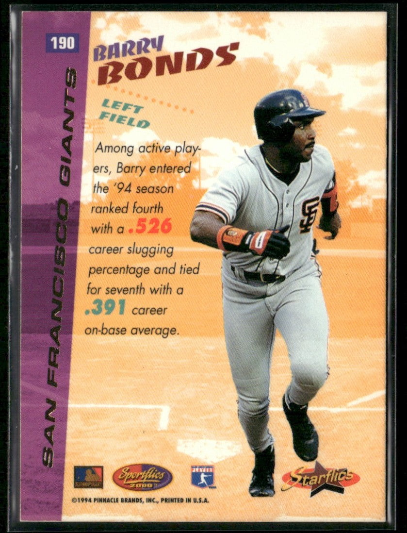 Barry Bonds 1994 Sportflics 2000 #190 San Francisco Giants