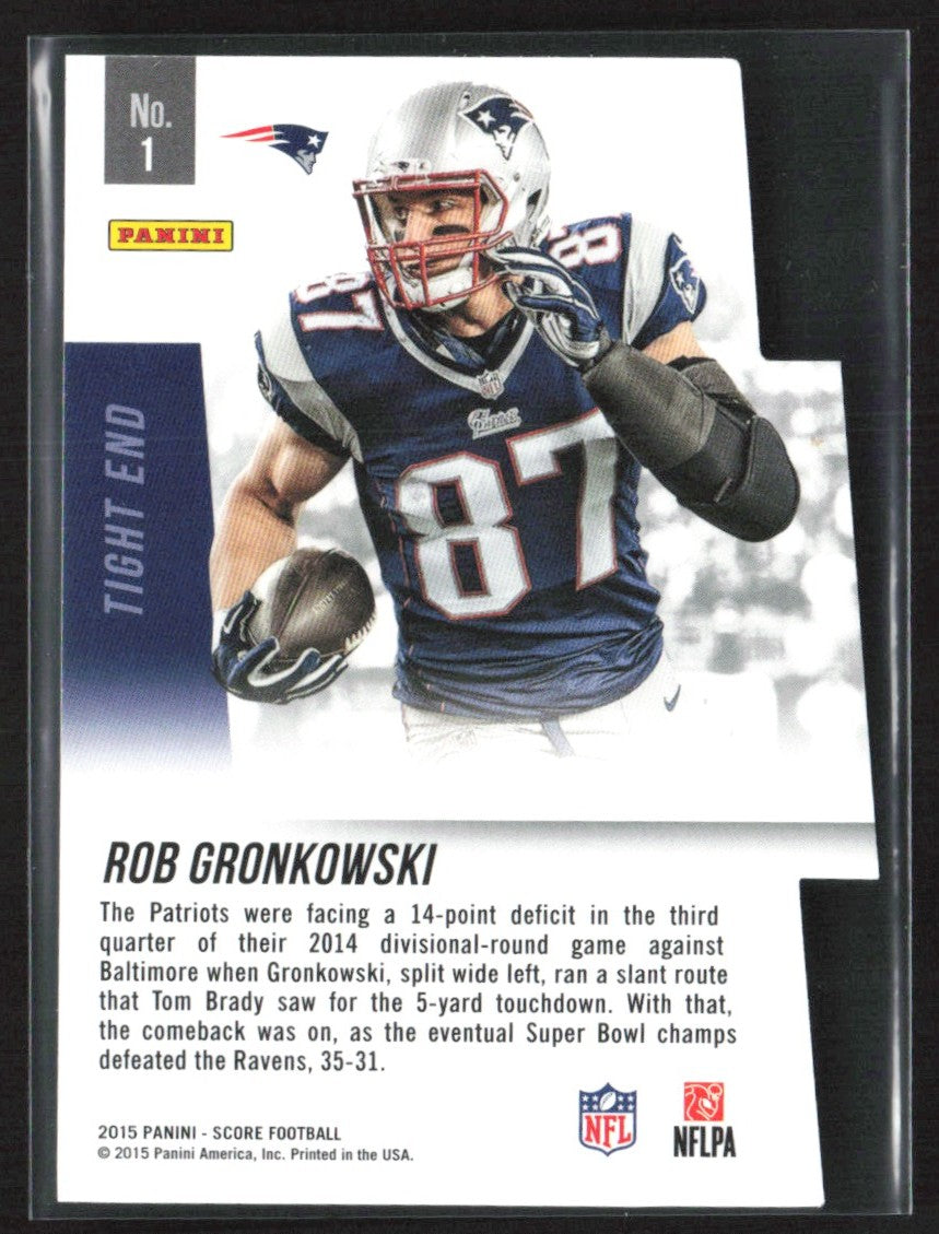 Rob Gronkowski 2015 Score Playmakers #1 New England Patriots