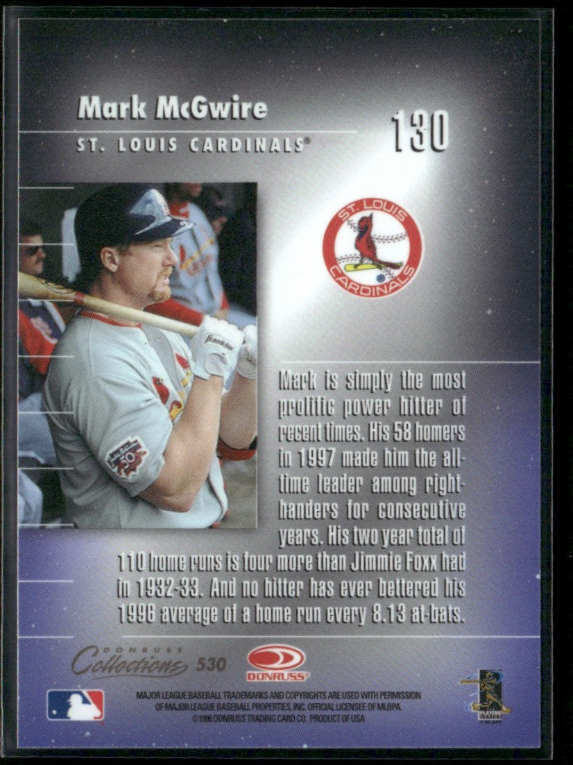 Mark McGwire 1998 Donruss Elite Generations #130 St. Louis Cardinals