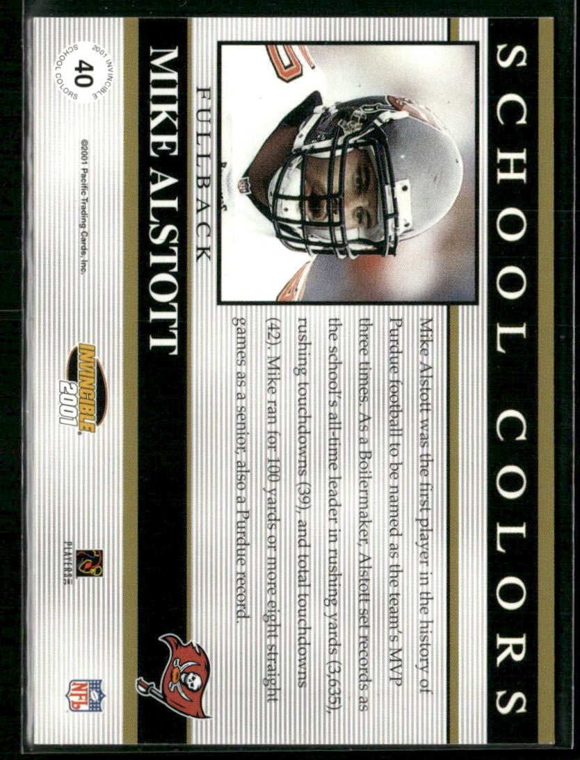 Mike Alstott 2001 Pacific Invincible School Colors /2750 #40