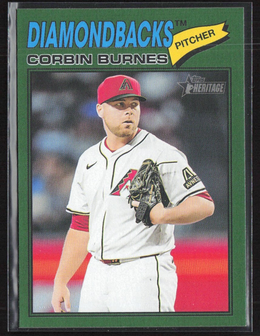Corbin Burnes 2026 Topps Heritage Dark Green Border #238 Arizona Diamondbacks