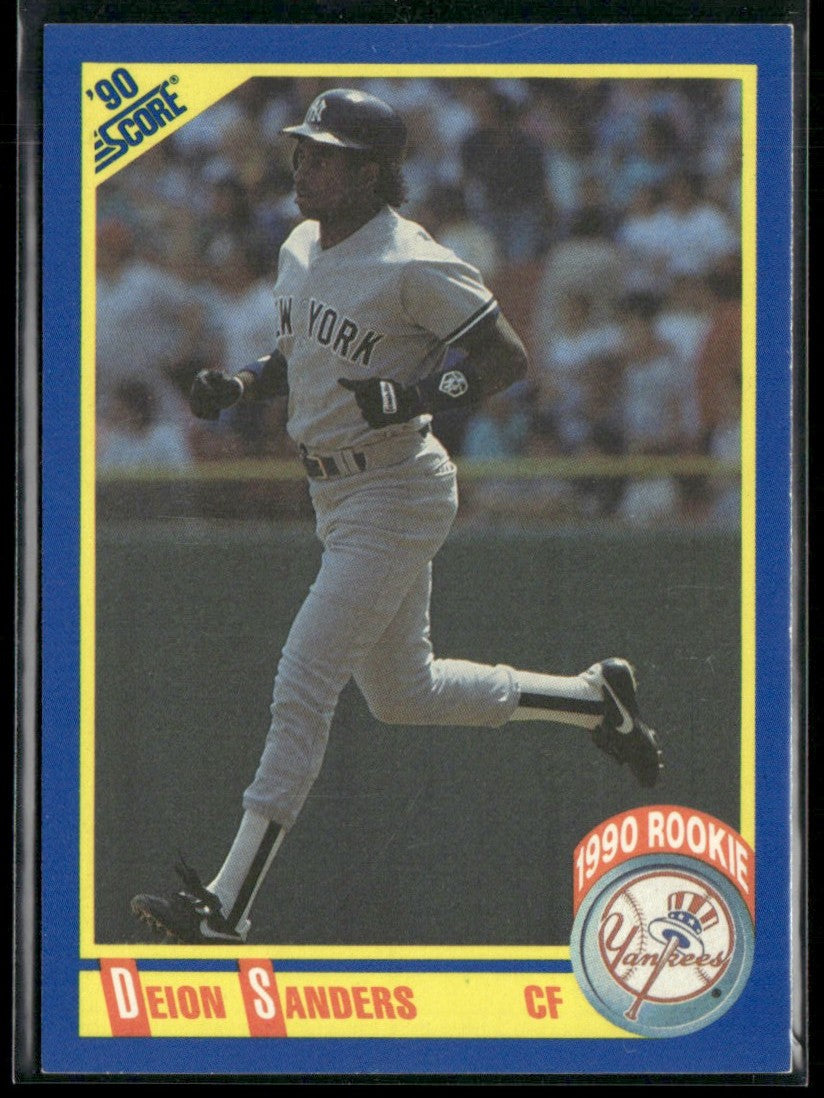 Deion Sanders 1990 Score RC #586 New York Yankees