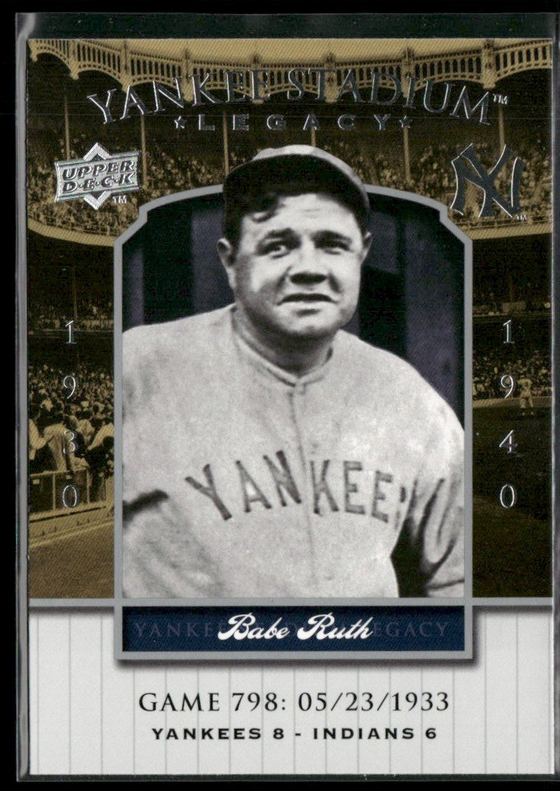 Babe Ruth 2008 Upper Deck Yankee Stadium Legacy #798 New York Yankees