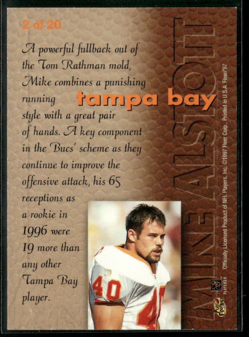 Mike Alstott 1997 Fleer Rookie Sensations #2 Tampa Bay Buccaneers
