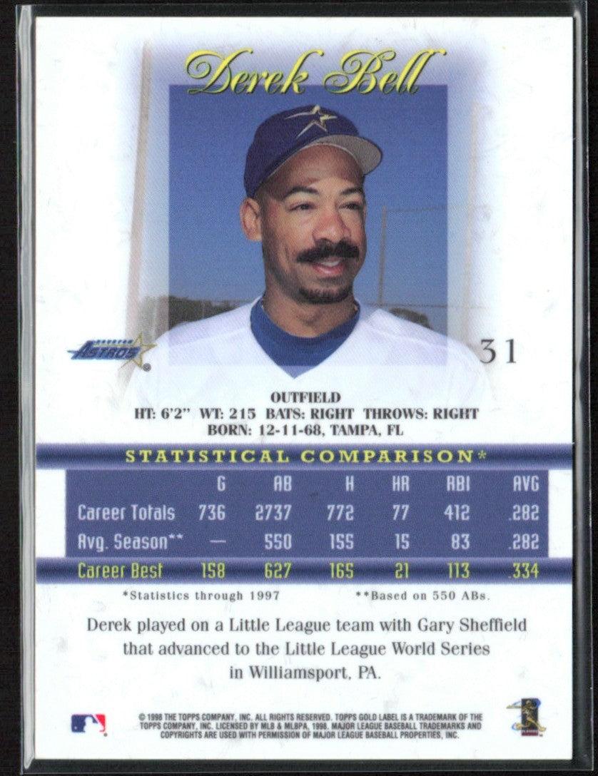 Derek Bell 1998 Topps Gold Label Class 2 #31 Houston Astros