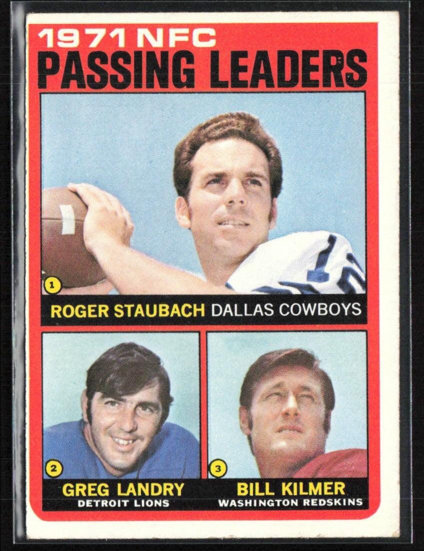 Roger Staubach Landry Kilmer 1971 Topps #4 Dallas Cowboys
