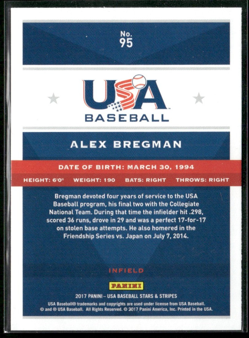 Alex Bregman 2017 Panini Stars and Stripes Longevity #95 USA