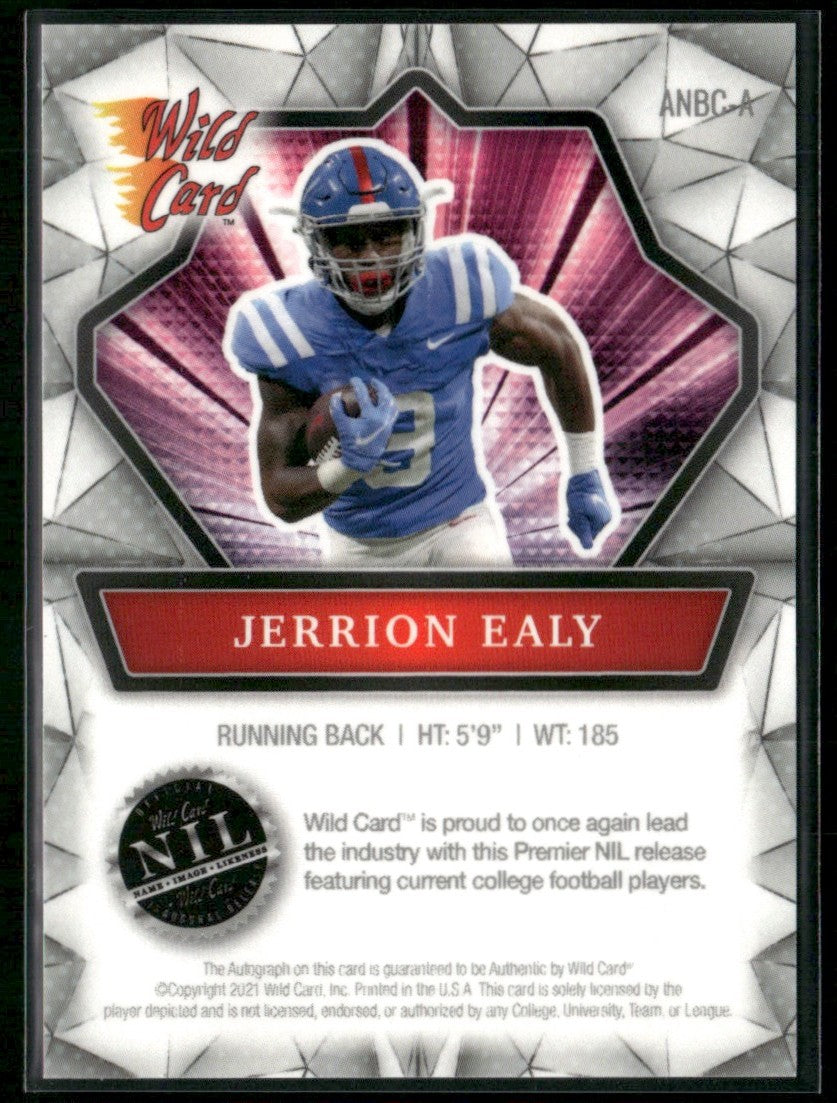 Jerrion Ealy 2021 Wild Card Alumination AUTO #ANBC-A