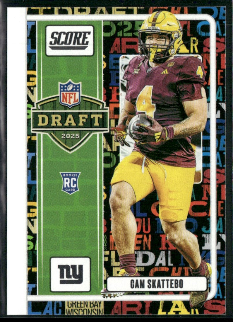 Cam Skattebo 2025 Panini Score RC #4 New York Giants