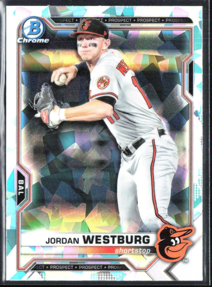 Jordan Westburg 2021 Bowman Chrome Atomic Refractor #BCP-98 Baltimore Orioles