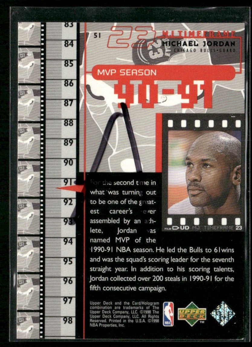 Michael Jordan 1998 Upper Deck MJ TimeFrame #51 Chicago Bulls