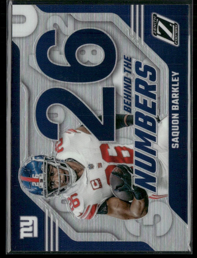 Saquon Barkley 2023 Panini Zenith Behind the Numbers #26 New York Giants
