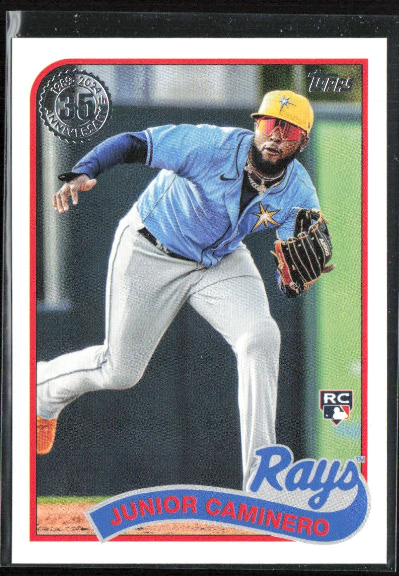 Junior Caminero 2024 Topps Update 1989 Design RC #89US-16 Tampa Bay Rays