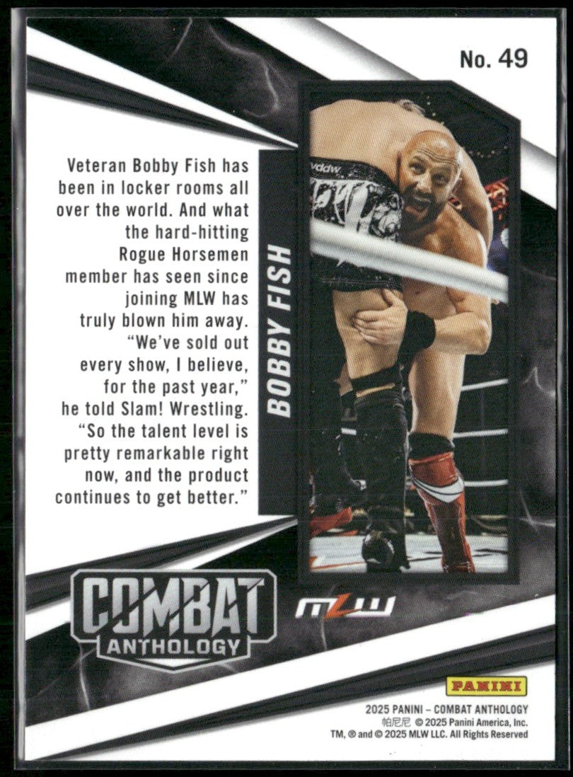 Bobby Fish 2025 Panini Combat Anthology Red /199 #49