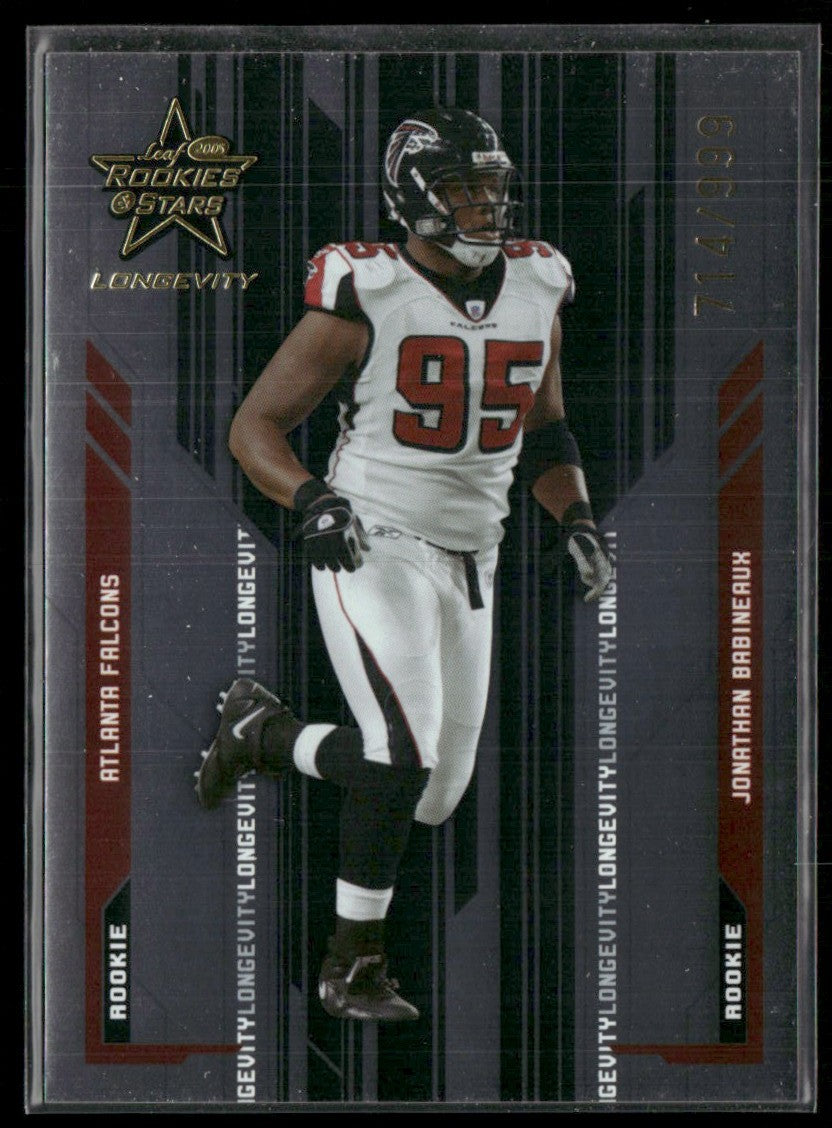 Jonathan Babineaux 2005 Leaf Rookies & Stars Longevity RC /999 #125