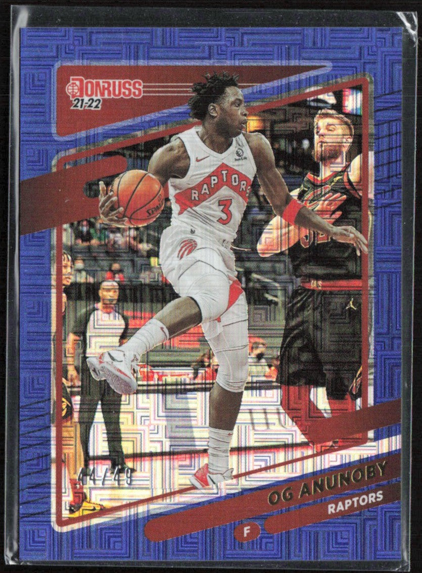 OG Anunoby 2021 Donruss Choice Blue /49 #197 Toronto Raptors