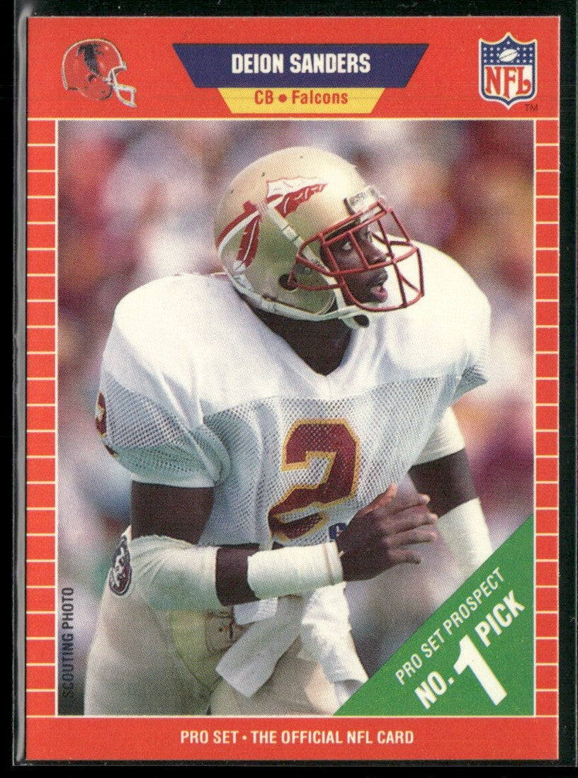 Deion Sanders 1989 Pro Set RC #486 Atlanta Falcons
