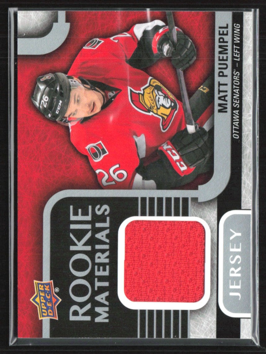 Matt Puempel 2015 Upper Deck RC Jersey #RM-MP Ottawa Senators