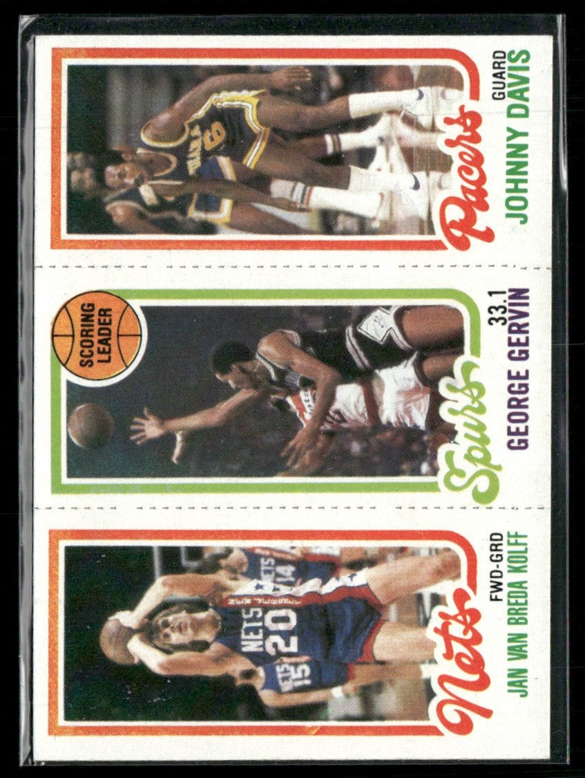 Jan van Breda Kolff/George Gervin/Johnny Davis 1980 Topps #162/204/117