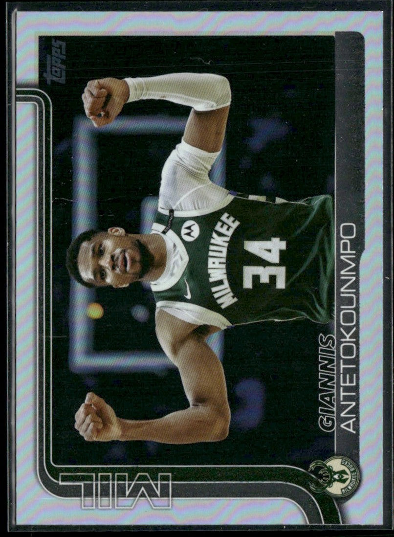 Giannis Antetokounmpo 2025 Topps Rainbow Foil #54 Milwaukee Bucks