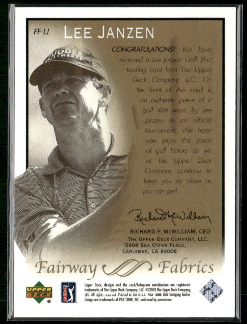 Lee Janzen 2003 Upper Deck Fairway Fabrics Shirt #FF-LJ