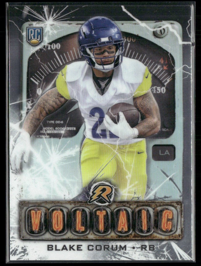 Blake Corum 2024 Topps Resurgence Voltaic RC #V-18 Los Angeles Rams