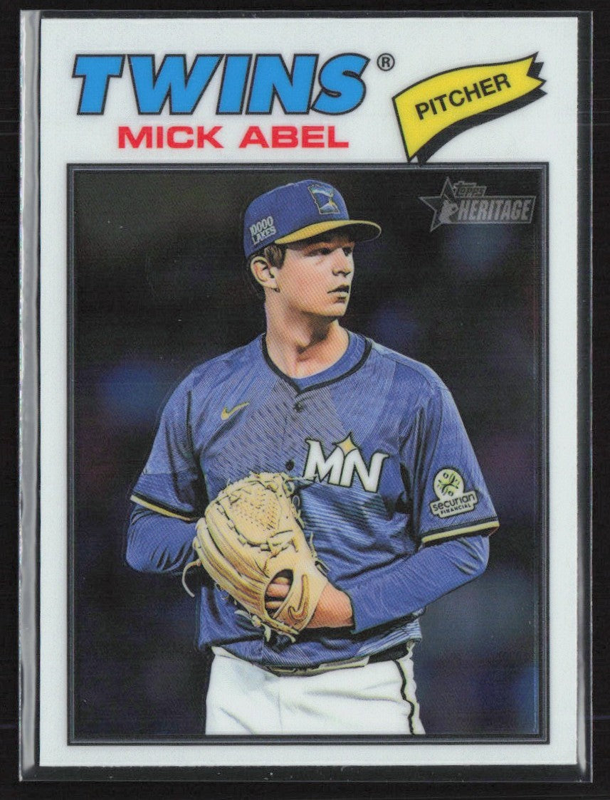 Mick Abel 2026 Topps Heritage Chrome #292 Minnesota Twins
